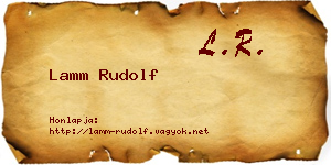 Lamm Rudolf névjegykártya